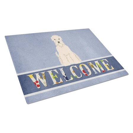 Carolines Treasures Soft Coated Wheaten Terrier Welcome Glass Cutting Board Large BB5642LCB